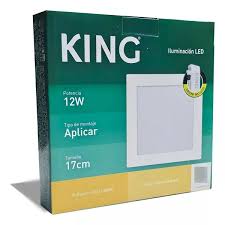 Plafon Led de aplicar cuadrado 12w luz calida