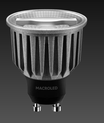 Dicroica Macroled aluminio gu10 5w  dimerizable Calida 24°