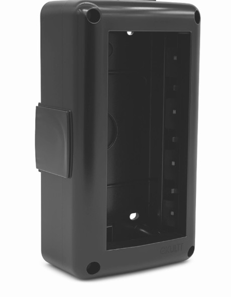 Caja Stik de superficie vacía 3 módulos (color negro)