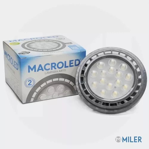 LAMPARA AR111 MACROLED 11W LUZ FRIA GU10 GRIS