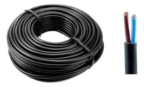CABLE TIPO TALLER 2X2.5mm NEGRO ANTILLAMA MARCA PROPIA