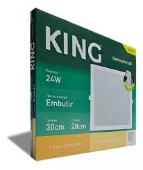 Panel King Cuadrado De 24w Para Embutir Luz Calida pvc