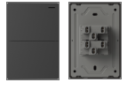 TECLA MILAN NEGRO MACROLED, 2 CANAL, 2 VIAS, AC 250V, 10A MAX. BASTIDOR METALICO
