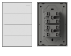 TECLA MILAN BLANCO MACROLED, 4 CANAL, 2 VIAS, AC 250V, 10A MAX. BASTIDOR METALICO