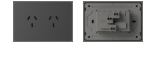TOMACORRIENTE DOBLE MILAN GRIS MACROLED, AC 250V, 10A MAX. BASTIDOR METALICO