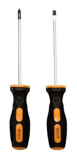 Pack 2 destornilladores punta plana + phillips